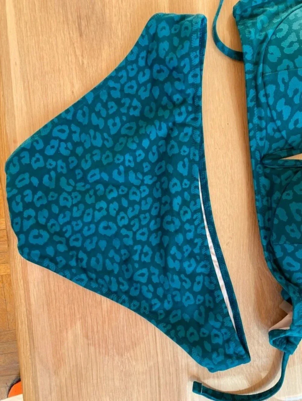 Shade & Shore Teal Leopard Print Bikini Set